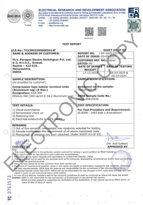ERDA Certificate - RP-2425-037791